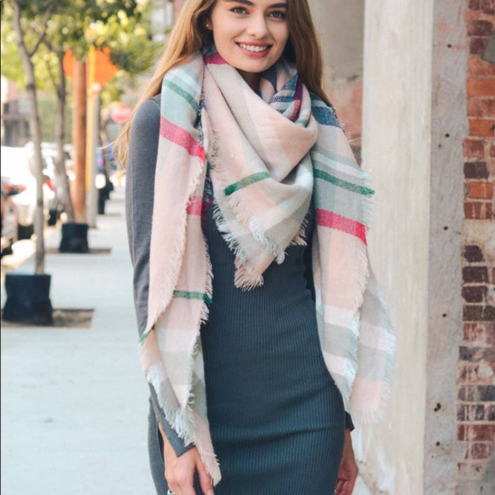 Plaid Blanket Scarf